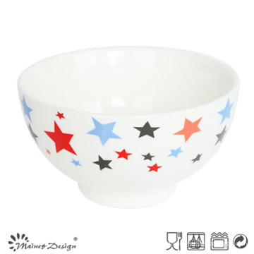 13cm New Bone China com decalque Rice Bowl